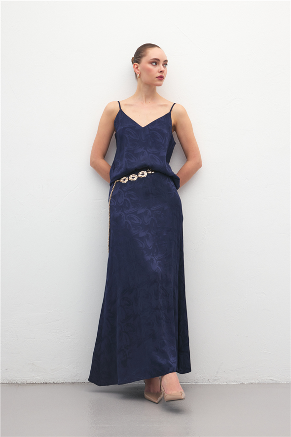 Lior Uzun Etek - Lacivert