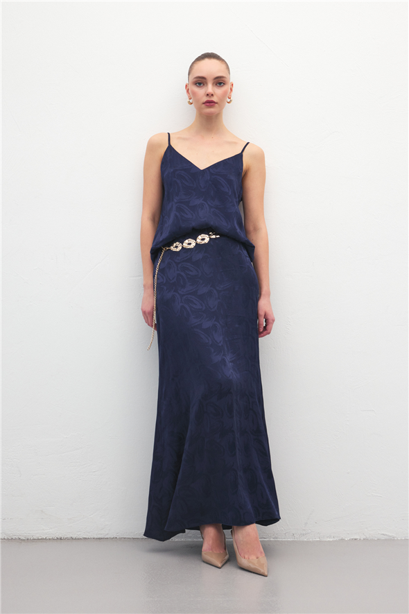 Lior Uzun Etek - Lacivert