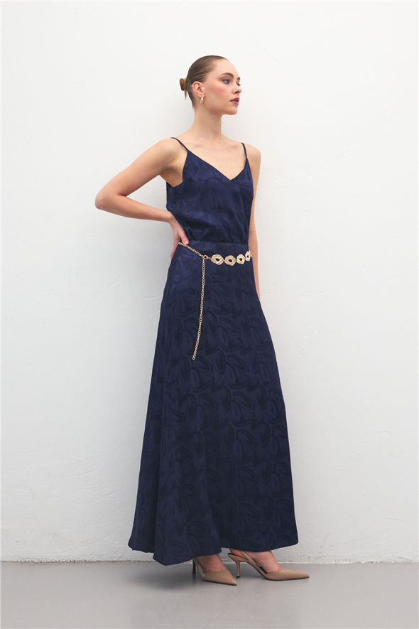 Lior Uzun Etek - Lacivert