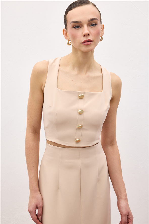 Lucy Crop - Bej