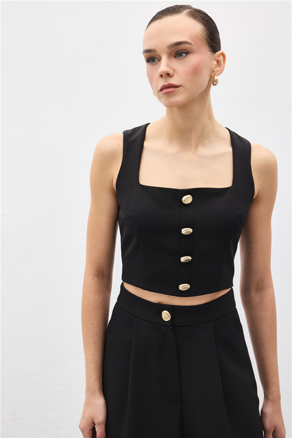 Lucy Crop - Siyah