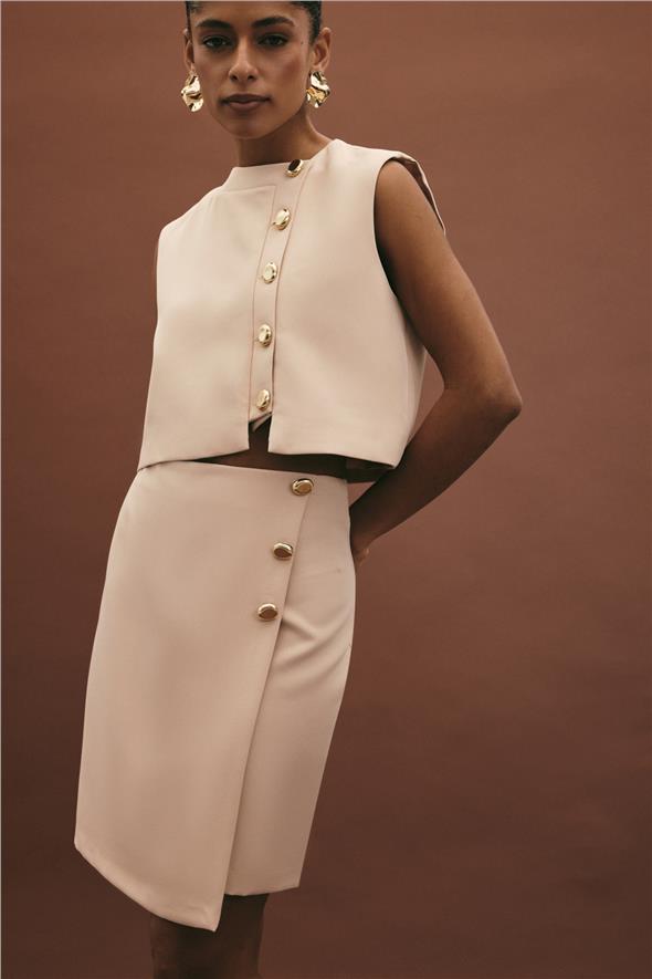 Lucy Mini Etek - Bej