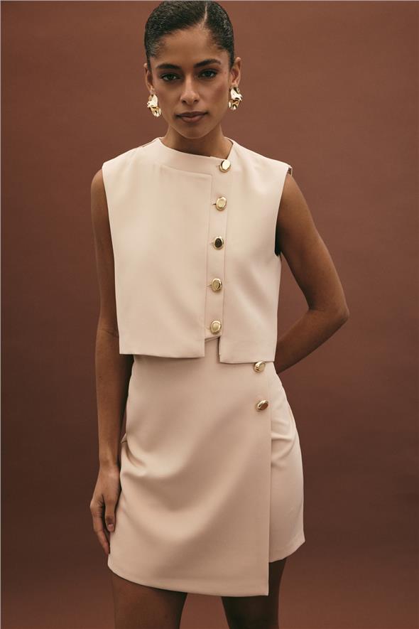 Lucy Mini Etek - Bej