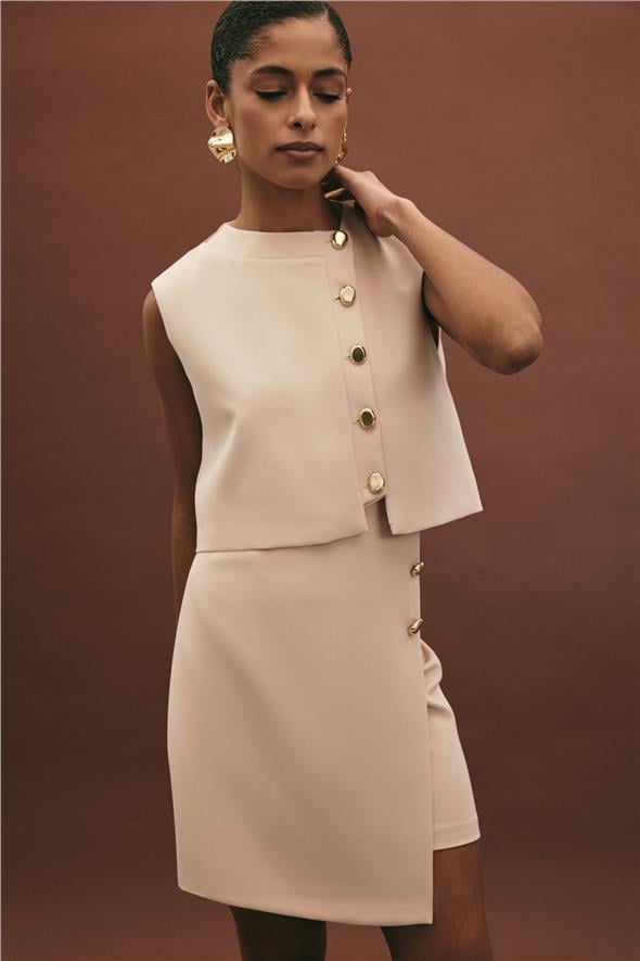 Lucy Mini Etek - Bej