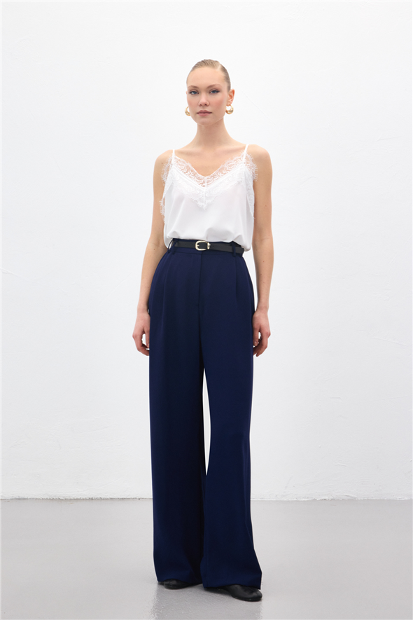 Luna Krep Pantolon - Lacivert