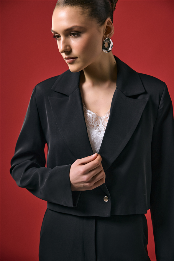 Mari Kısa Ceket - Siyah