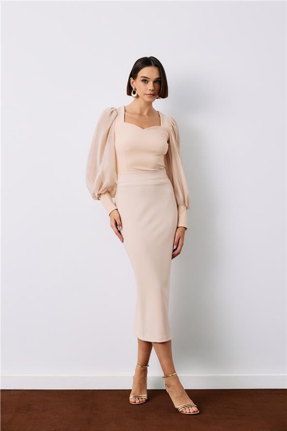 Midi Boy Kalem Etek - Bej