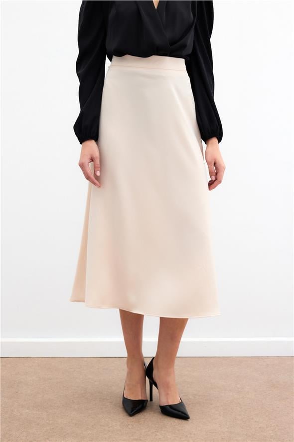 Midi Boy Saten Etek - BEJ