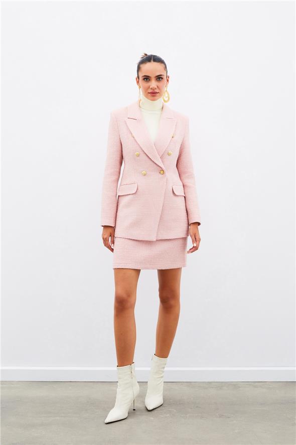 Mini Boy Tüvit Etek - Pembe