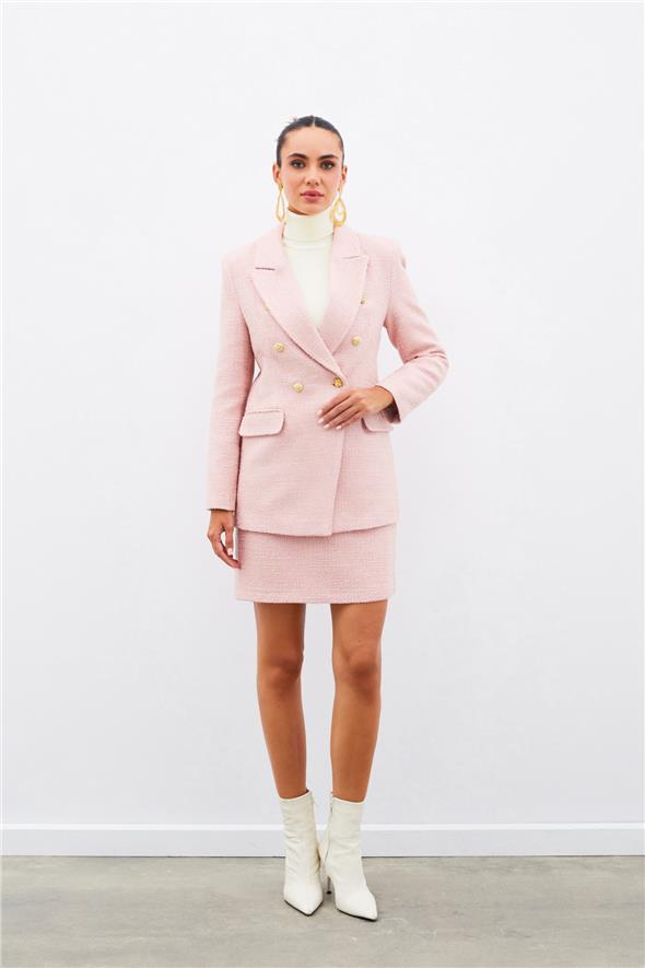 Mini Boy Tüvit Etek - Pembe