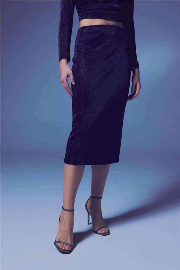 Parlak Kalem Etek - Lacivert