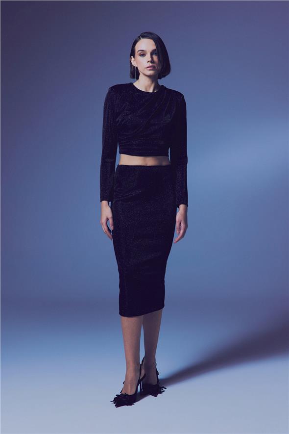 Parlak Kalem Etek - Siyah