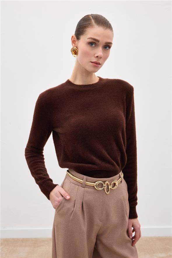 Sakallı Triko - Kahve