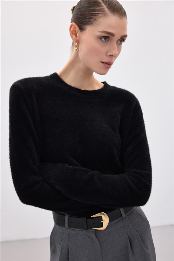 Sakallı Triko - Siyah