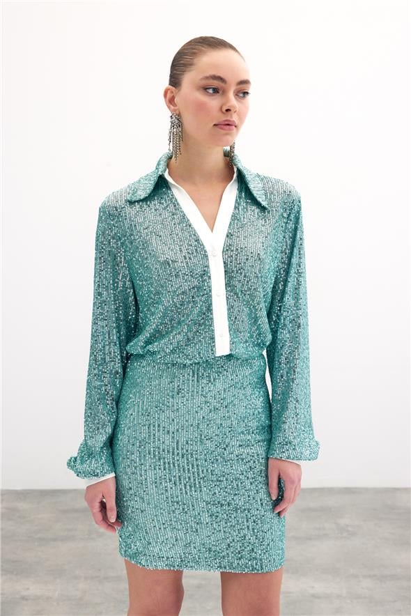 Salaş Payet Gömlek - Mint