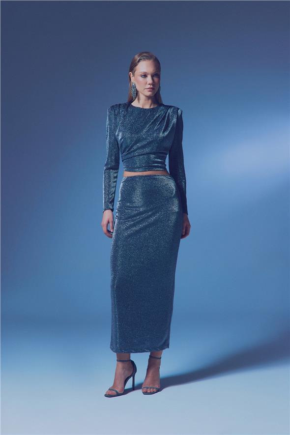 Simli Midi Etek - Antrasit