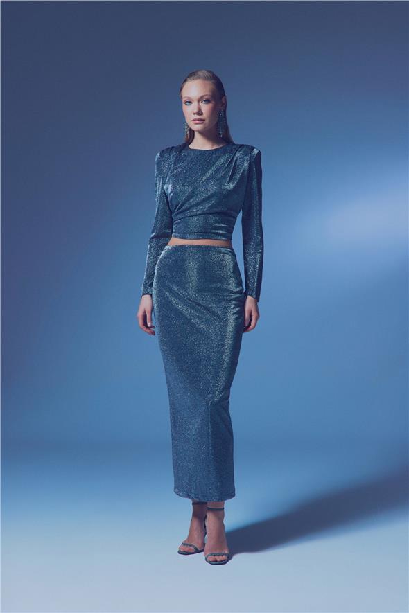 Simli Midi Etek - Antrasit