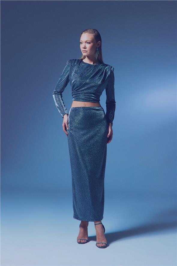 Simli Midi Etek - Antrasit