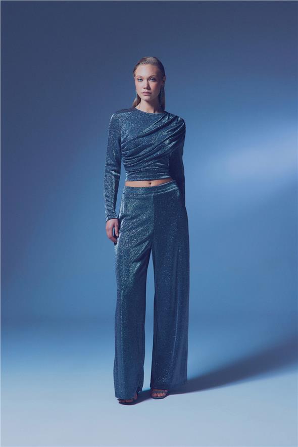 Simli Salaş Pantolon - Antrasit