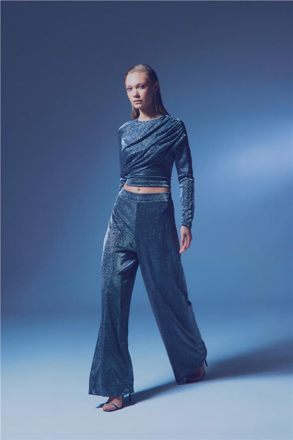 Simli Salaş Pantolon - Antrasit