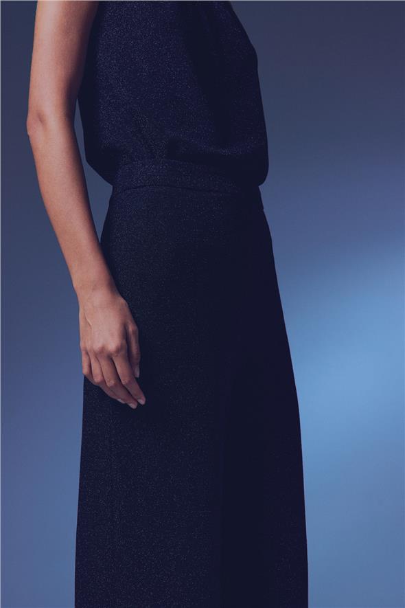 Simli Salaş Pantolon - Siyah