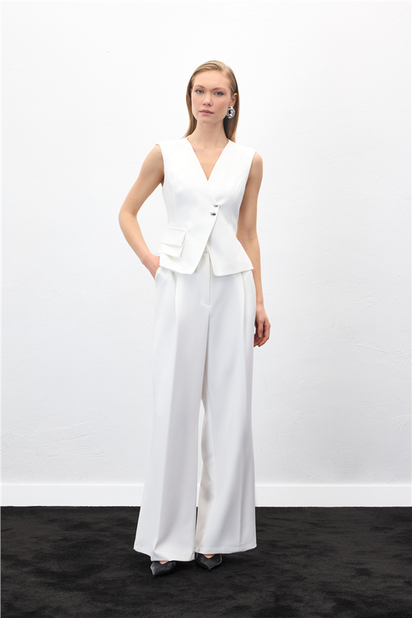 Sofia Palazzo Pantolon - Ekru