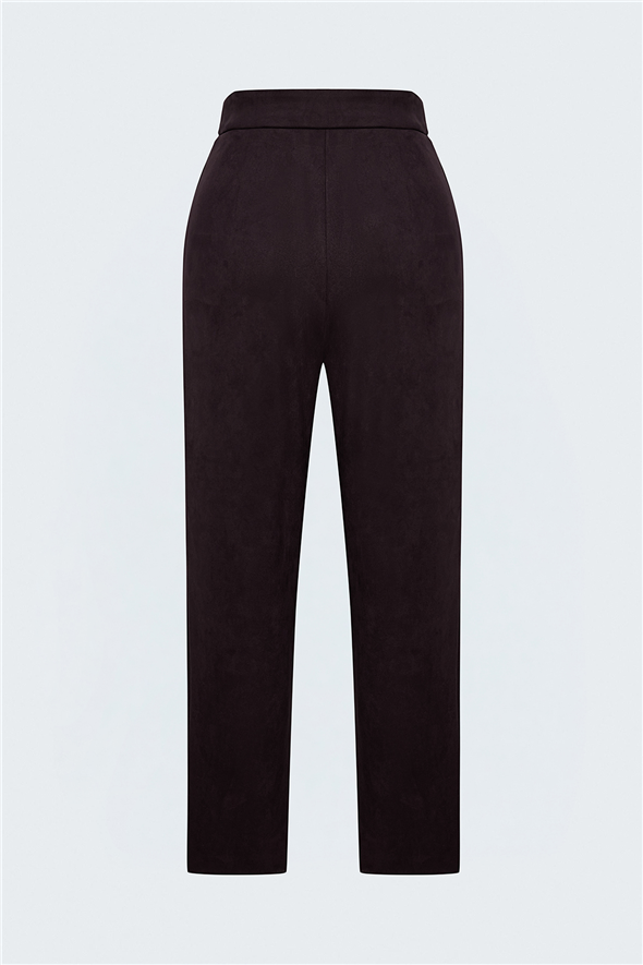 Süet Pantolon - Bordo