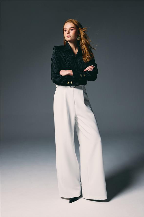 Zebra Desenli Gömlek - Siyah