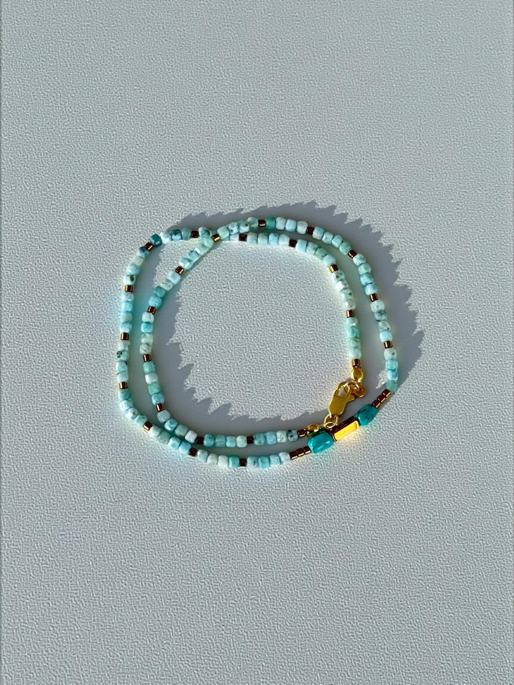 Larimar Minimal Kolye 