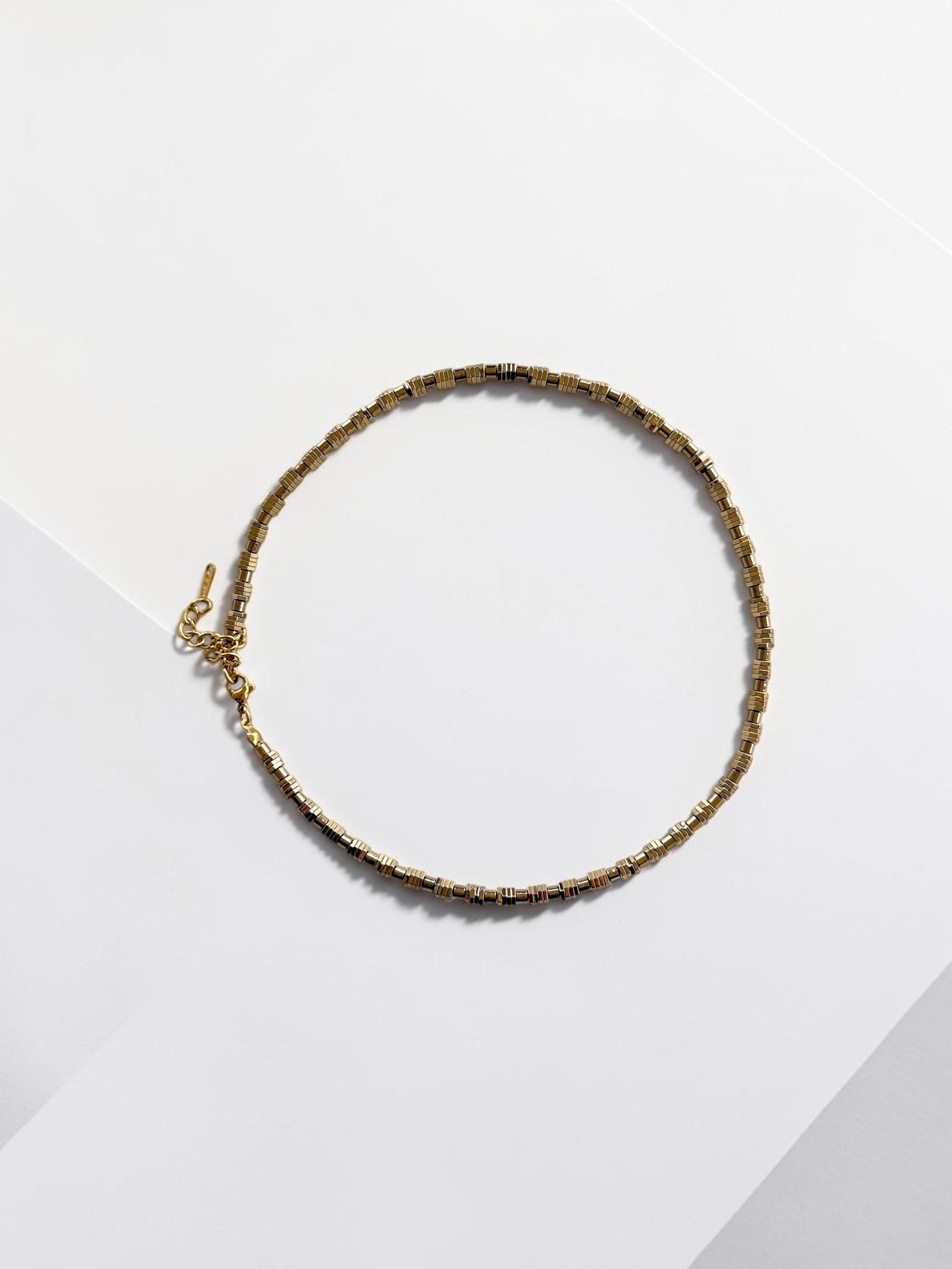 Hematit Kolye | Soft Gold No 1