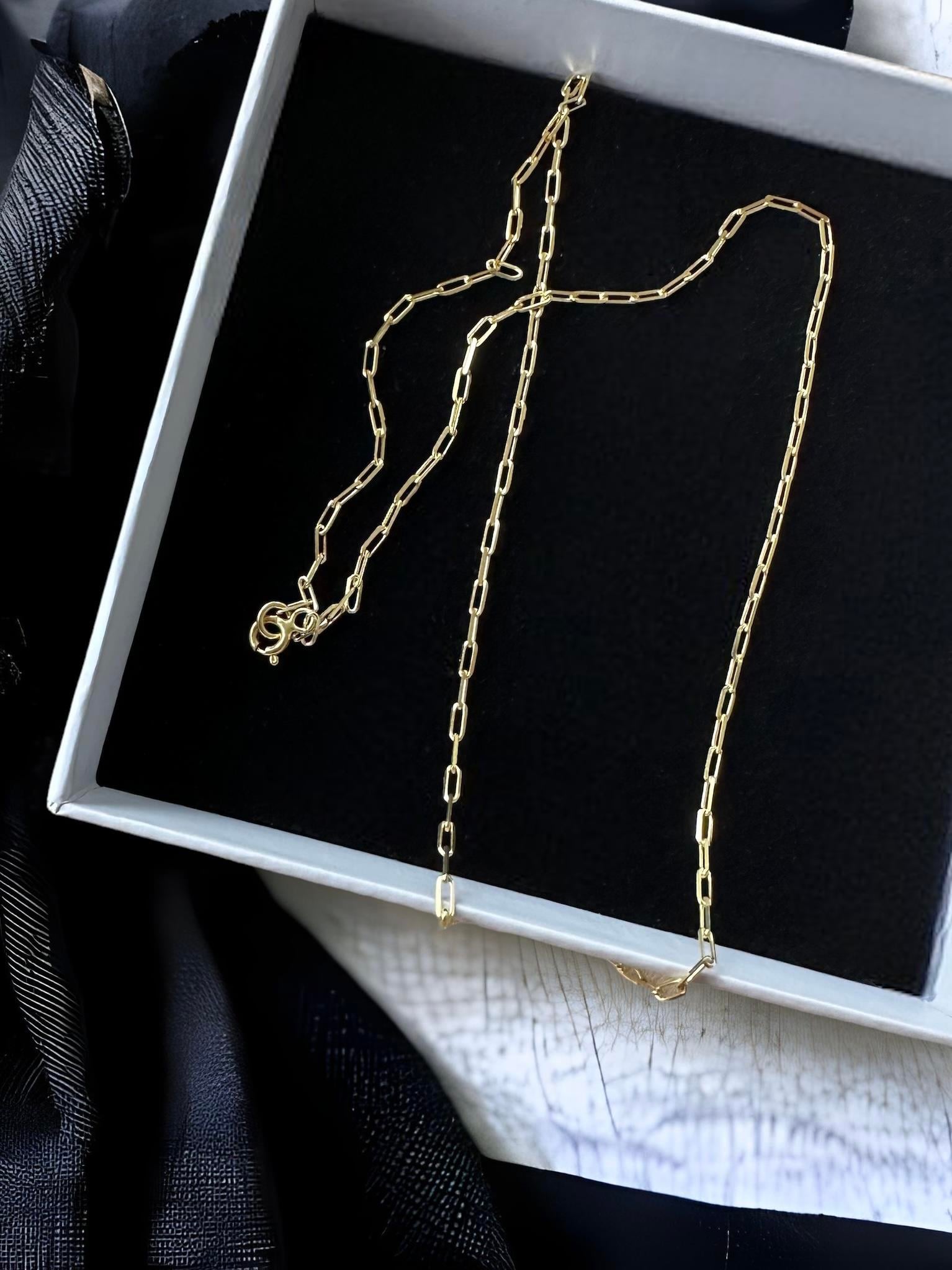 Small Rectangle Gümüş Kolye