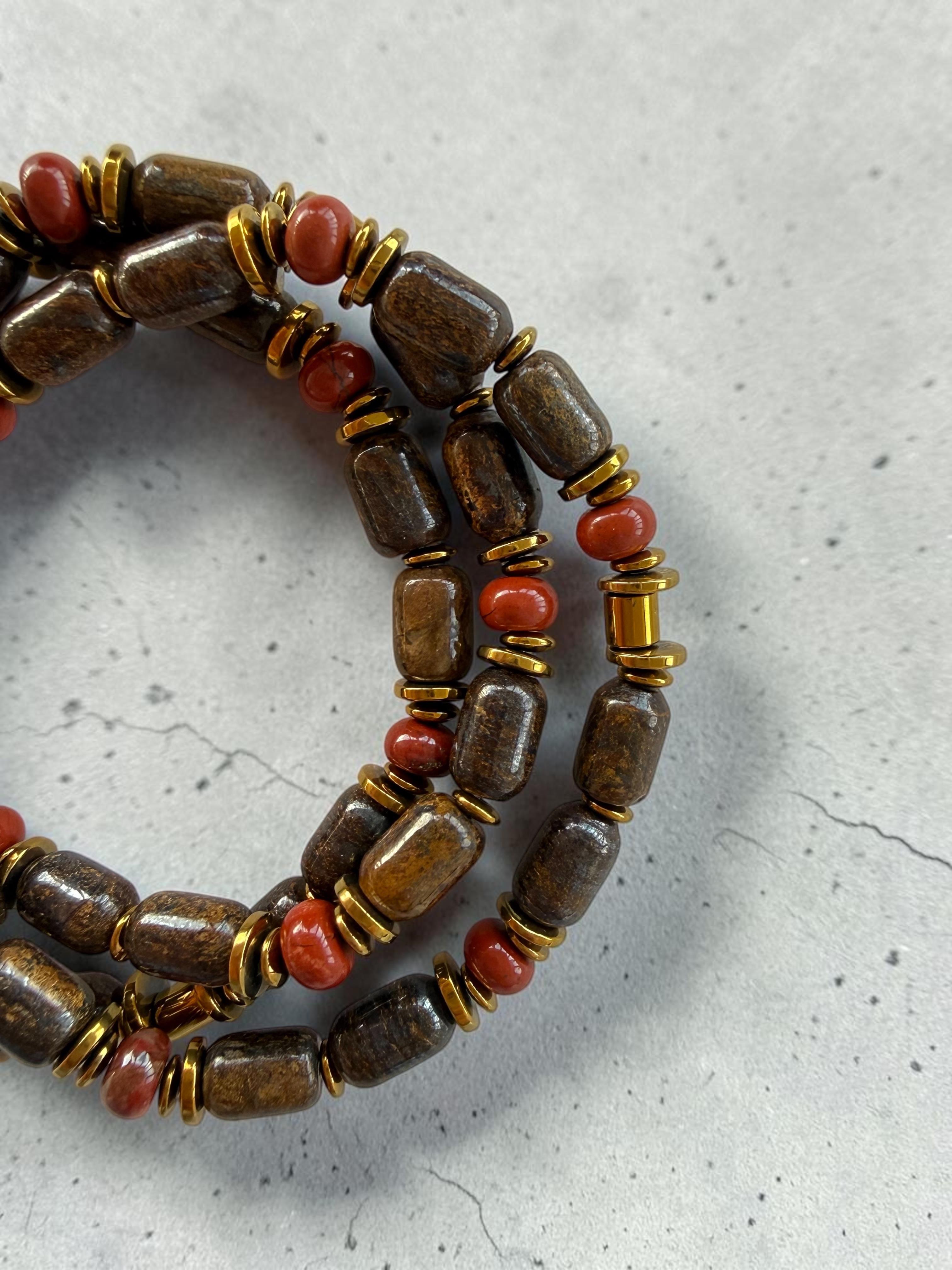 Bronzit & Jasper Bileklik