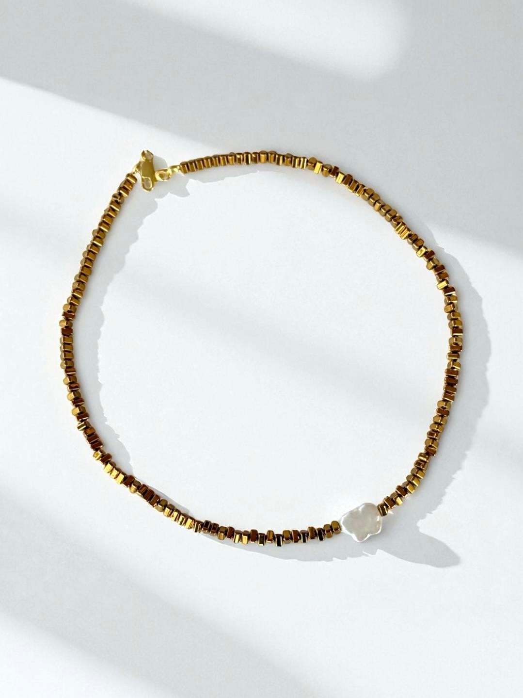 Barok Uçlu Hematit Kolye