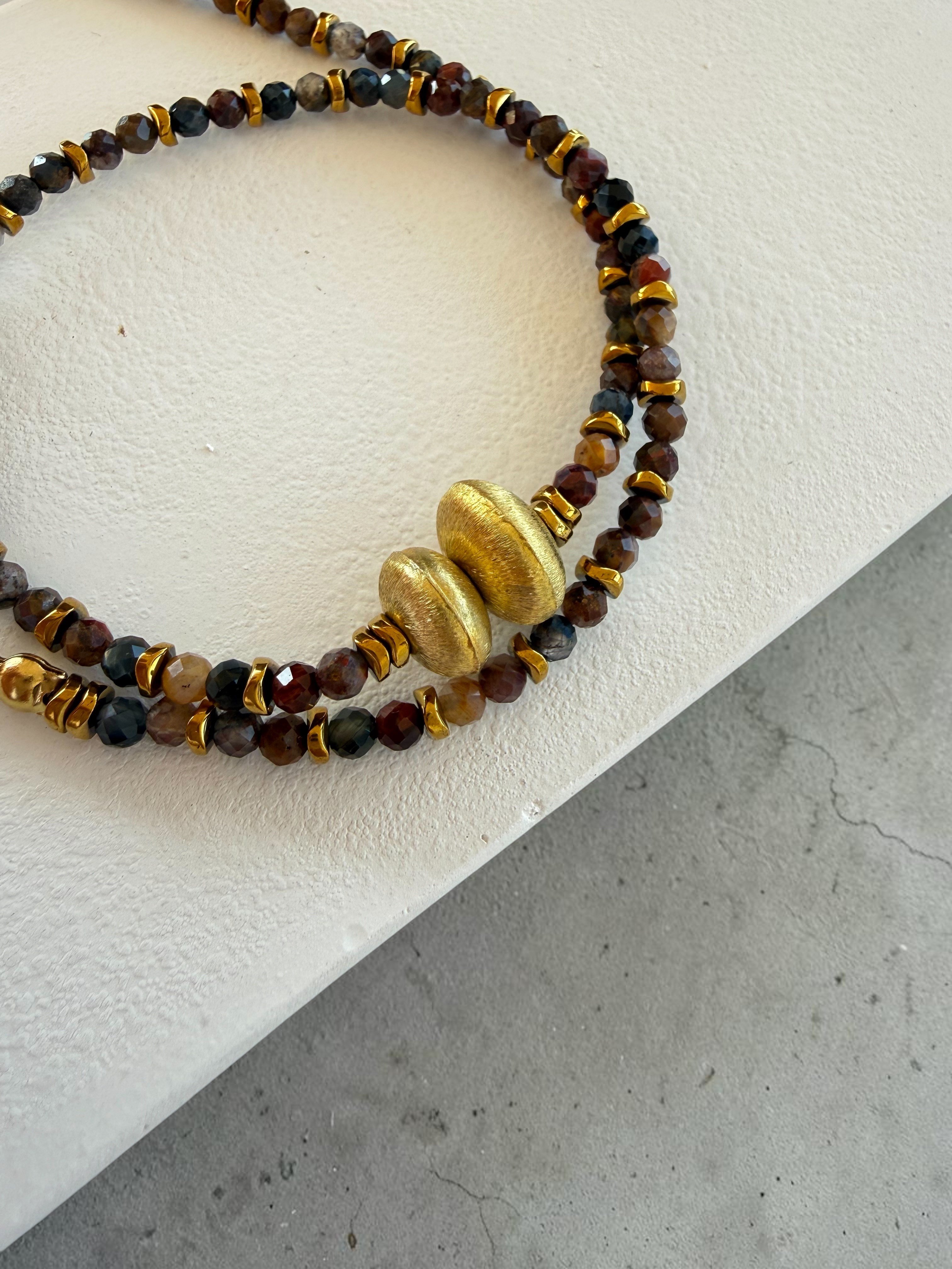 Pietersite Doğal Taş Kolye
