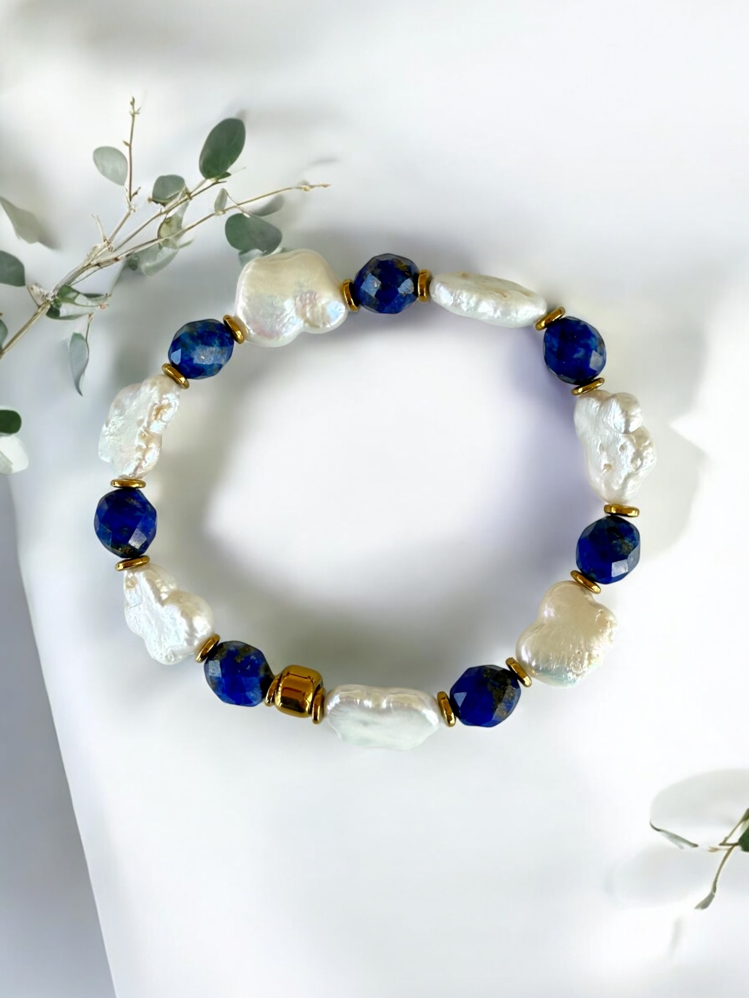 Barok İnci | Lapis Cloudy Bileklik