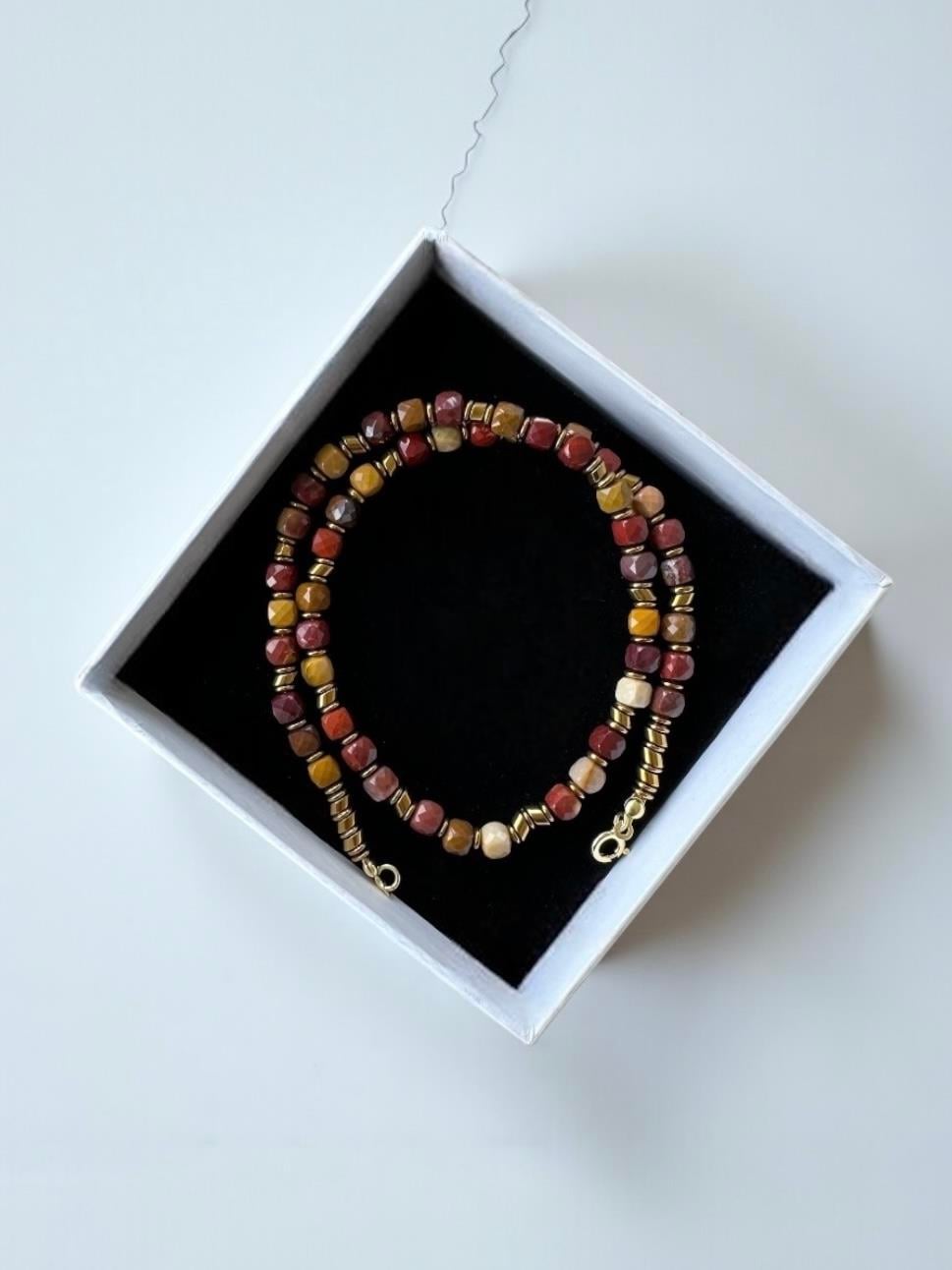 Jasper | Çok Renkli Doğal Taş Kolye