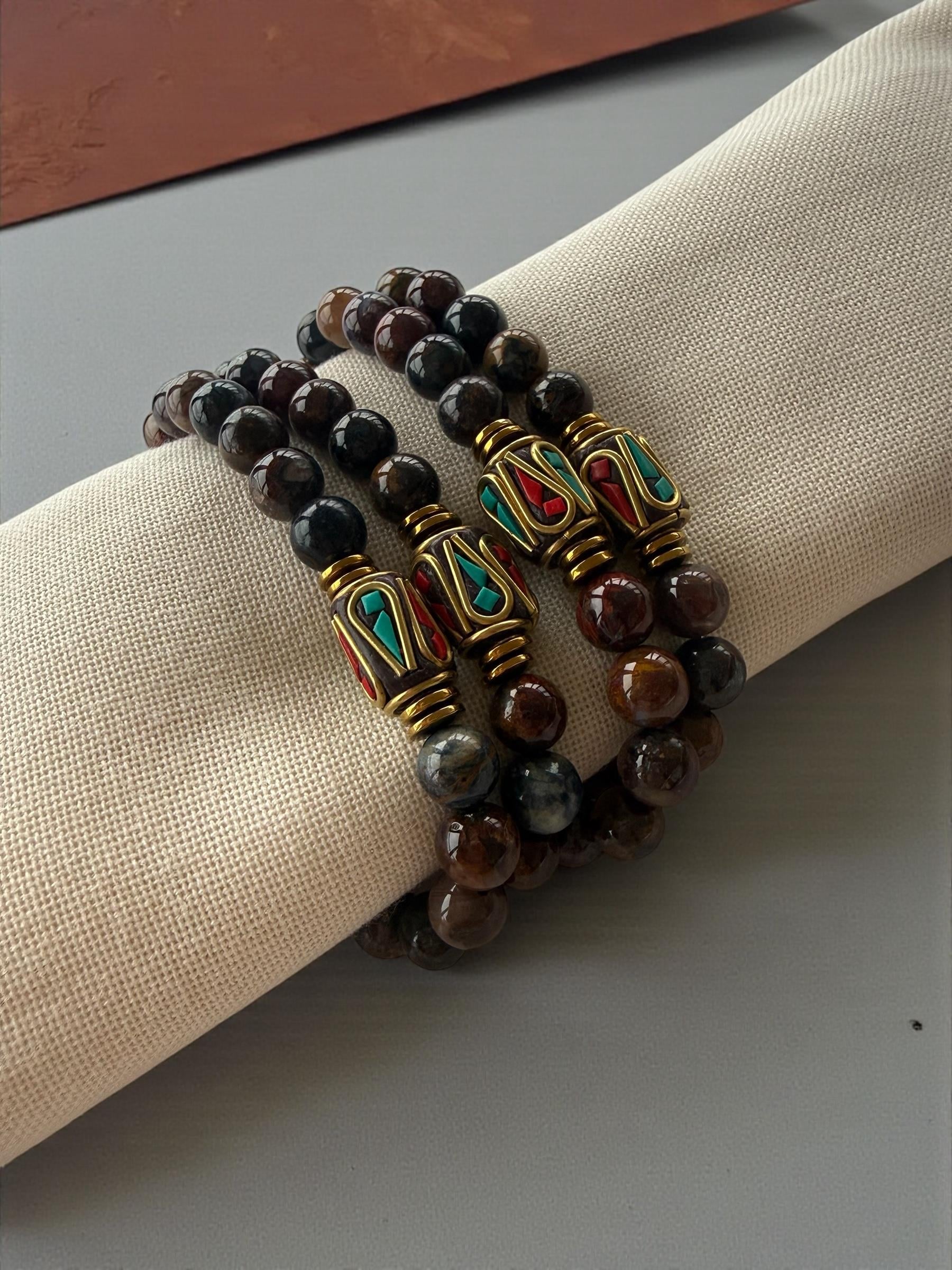 Pietersite Doğal Taş Bileklik No:2