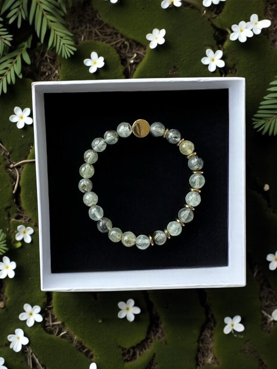 Prehnit Doğal Taş Bileklik