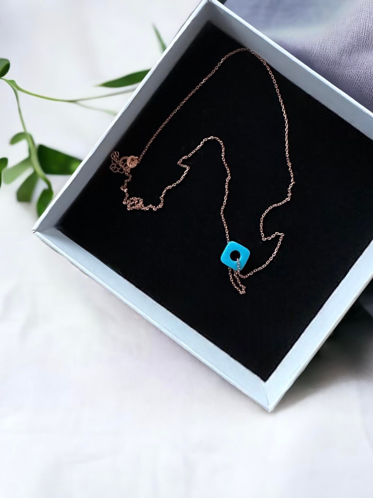 Minimal Rose  Hayalet Gümüş Kolye