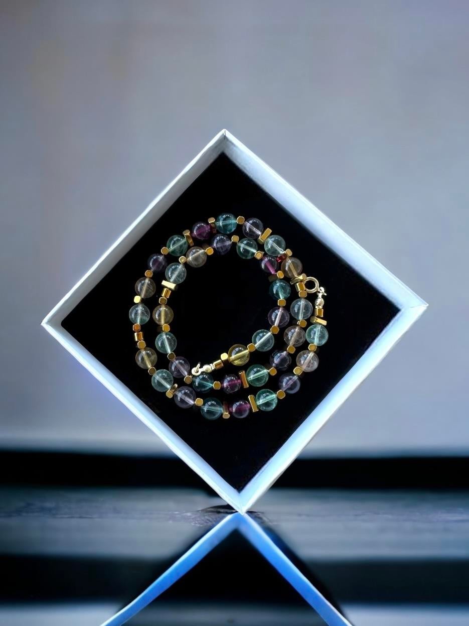 Florit Doğal Taş Kolye