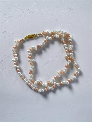 İnci Peach Kolye