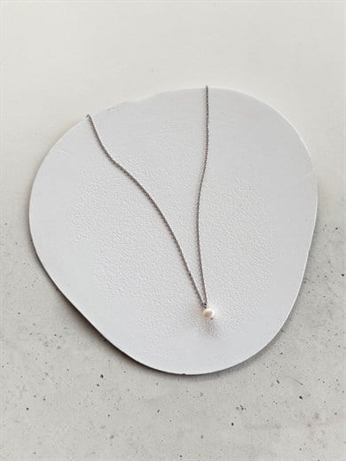Minimal İncili Gümüş Kolye