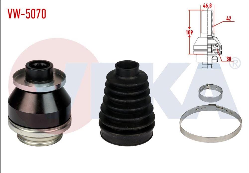 AKS KAFASI SOL ON IC VOLKSWAGEN TRANSPORTER VI 2.0 TDI M-T 42X30X47 UZUNLUK 109 mm 2015-	