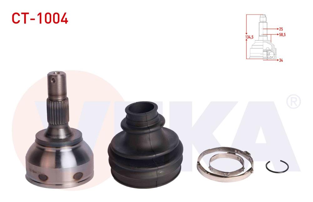 AKS KAFASI SOL-SAG ON DIS CITROEN C4 (B7) 1.6 HDI 25X34X58,50 UZUNLUK 134,50mm 2009-	