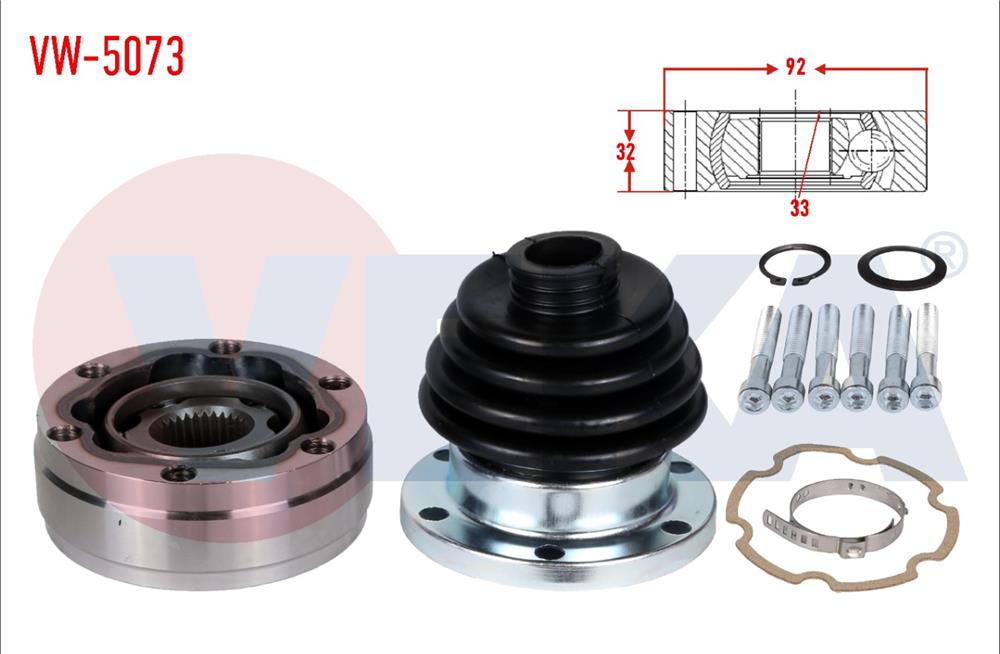 AKS KAFASI SOL-SAG ON IC 33X32X92 VOLKSWAGEN POLO (6KV2) 1.4 1995-2001