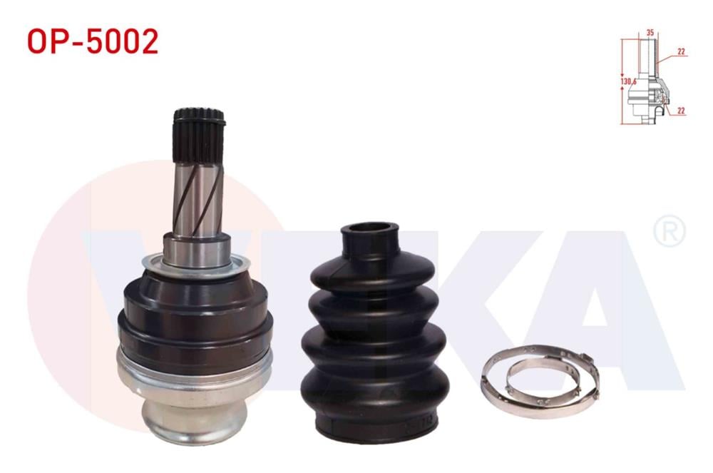 AKS KAFASI SOL-SAG ON IC OPEL VECTRA A 1.4 22X22X35 UZUNLUK 130,6 mm 1988-1995	