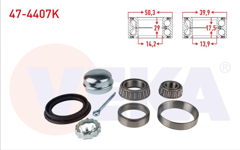 ARKA TEKERLEK RULMAN KITI SOL-SAG CORSA 1.4i 16v 1993-2000