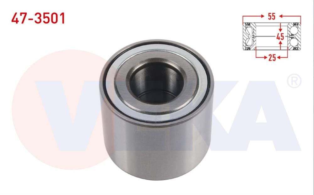 ARKA TEKERLEK RULMANI SOL-SAG 25X55X45 RENAULT  MEGANE II 1.5 DCI -  2002-2008 