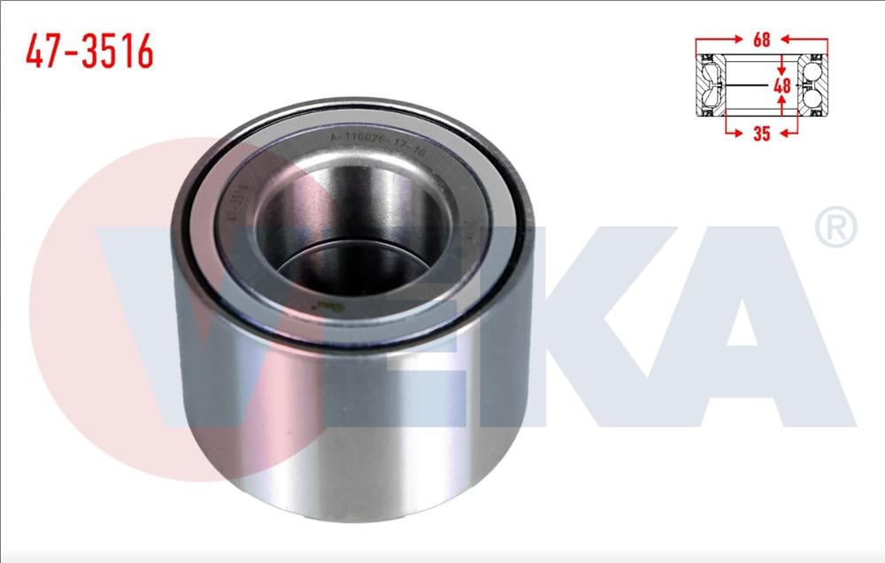 ARKA TEKERLEK RULMANI SOL-SAG 35X68X48 RENAULT TRAFIC II   - 2.5 DCI 2001-2014 