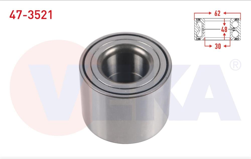 ARKA TEKERLEK RULMANI SOL-SAG KAMPANALI FREN 30X62X48 C4 04-09